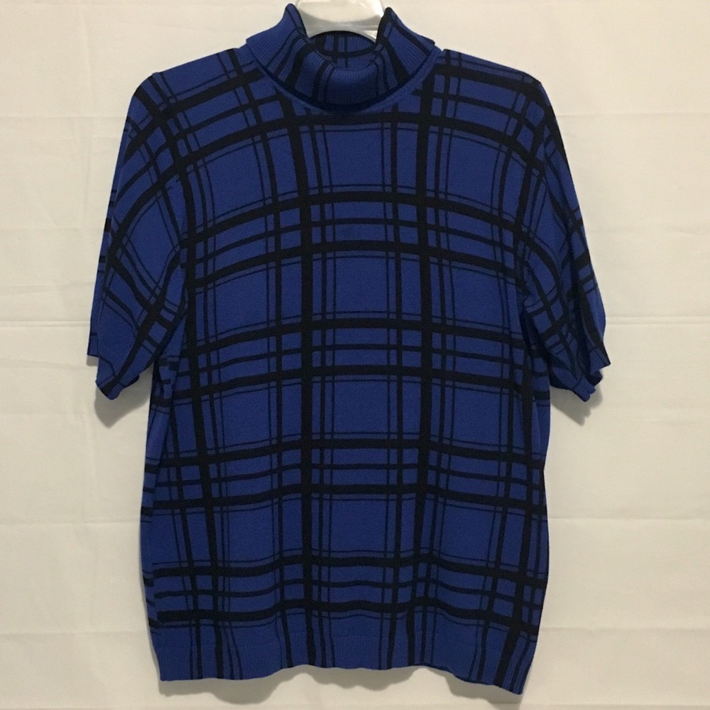 Lane Bryant Blue Black Top Womens 22/24